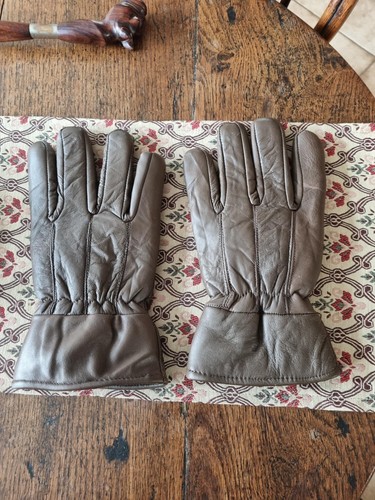 Men dark broleather gloves - men’s,