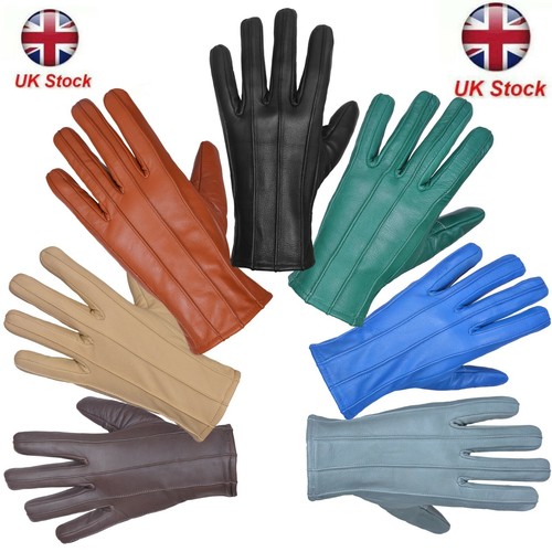 Leather gloves soft feel - ,