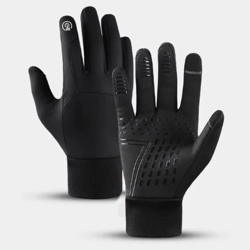 Men winter cycling - cycling, gloves