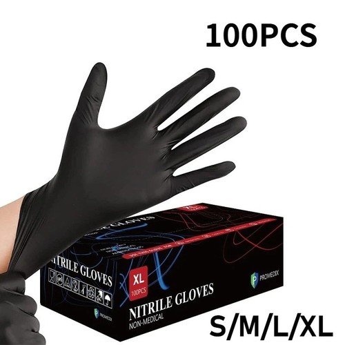 Black pvc disposable - disposable, gloves
