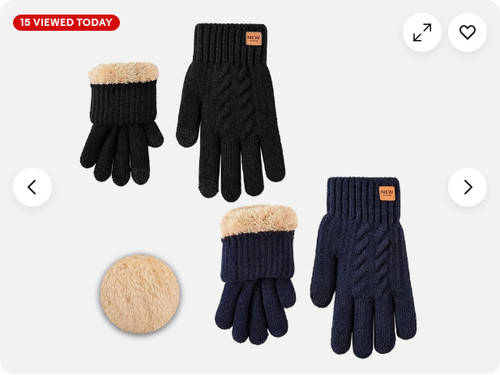 Winter touchscreen knit gloves - touchscreen,