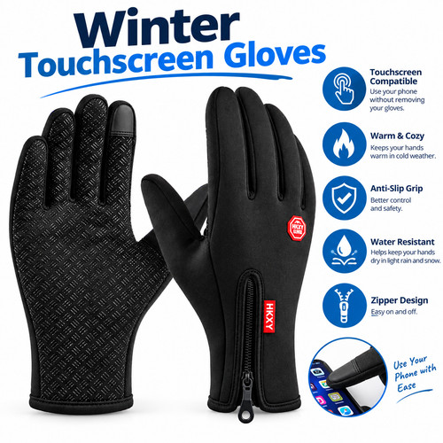 Winter gloves waterproof - winter,